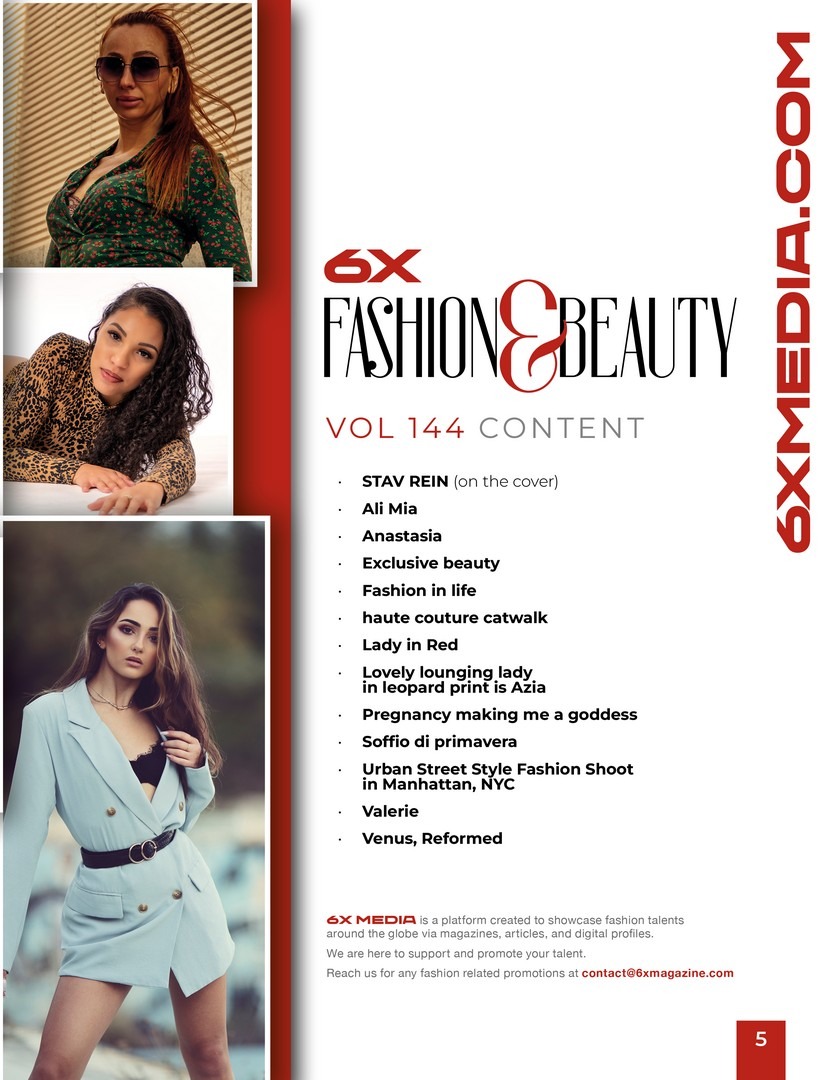 Фотосессия "Fashion and Beauty" для глянцевого журнала "6X".